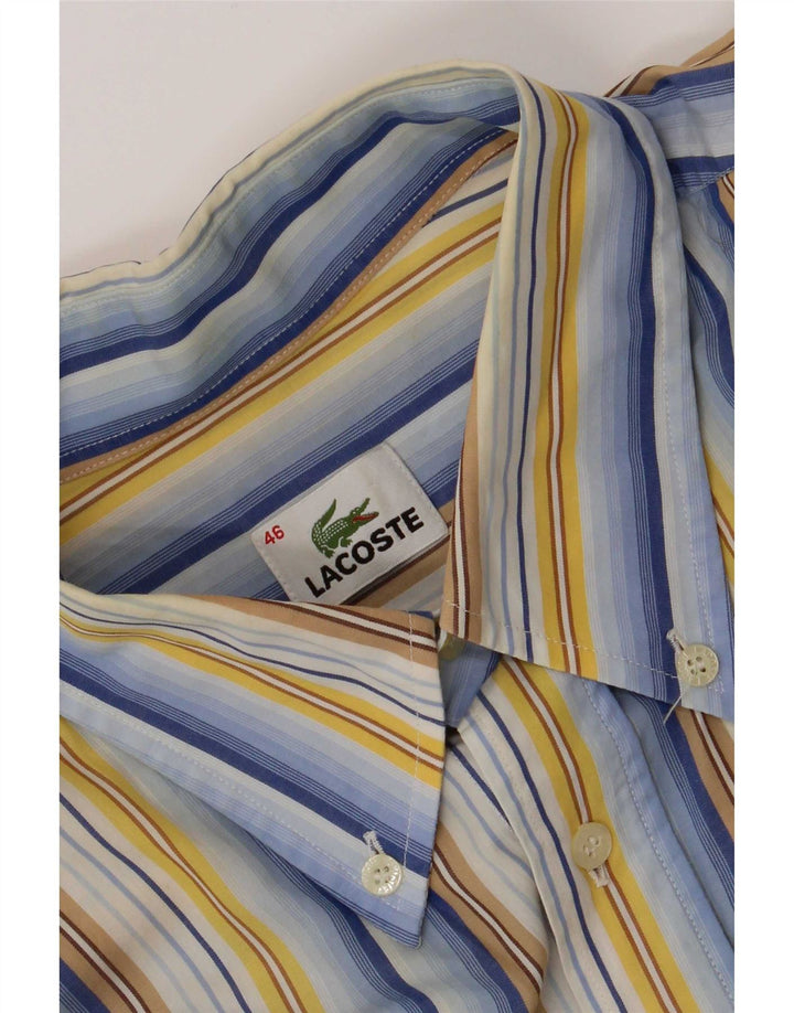 Cămașă cu mânecă scurtă pentru bărbați Lacoste Mărimea 46 2XL, cu dungi multicolore