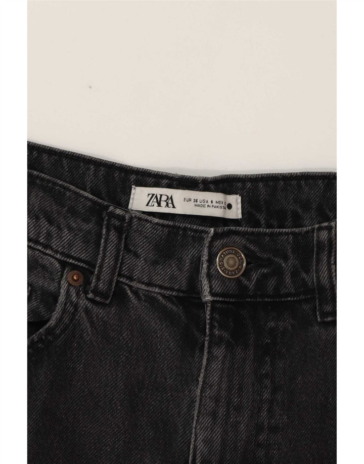 Blugi drepti pentru femei Zara EU 36 Mici W26 L33 Bumbac gri