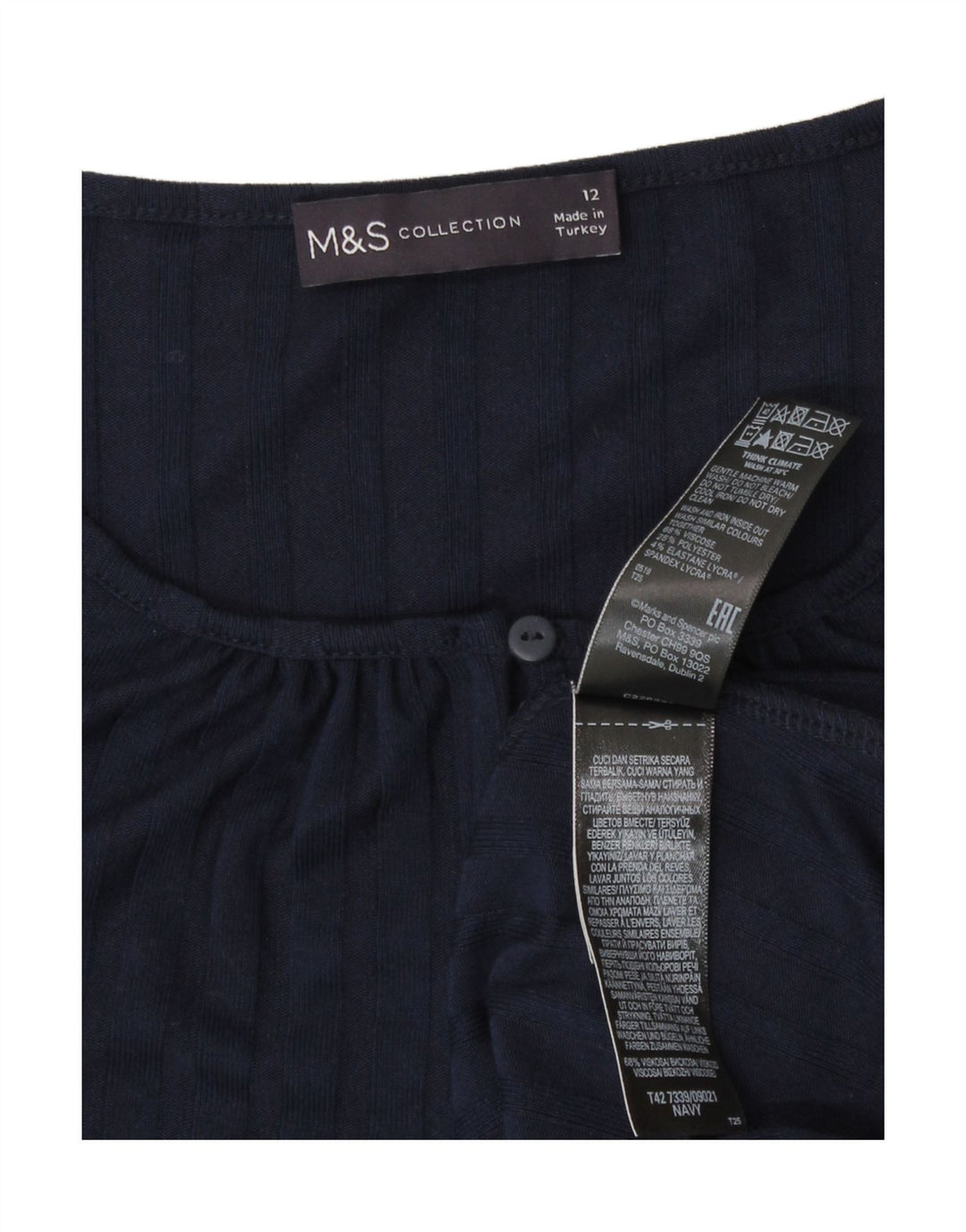 Rochie A-Line cu mânecă lungă pentru femei Marks & Spencer UK 12 Medium Bleumarin
