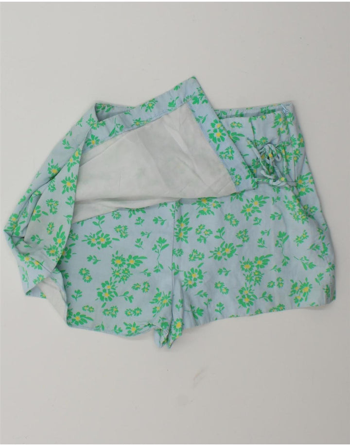 Pantaloni caldi pentru femei Zara, mari W30, vascoză, florală, albastră