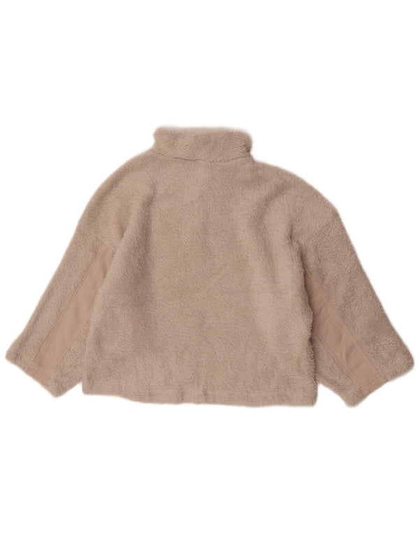 Jumper Reebok pentru femei, cu fermoar și gât, din lână, UK 4/6 XS, poliester alb