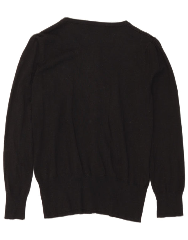 Pulover cardigan pentru femei Marks & Spencer UK 16 mare, negru, viscoză