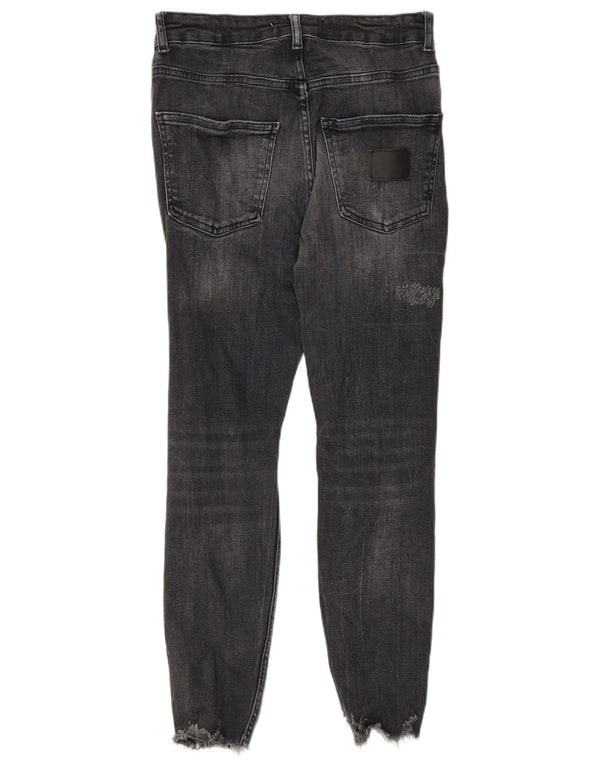 Blugi skinny distressed pentru bărbați Zara EU 38 Mici L30 L26 Negri
