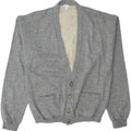 Cardigan pentru bărbați VINTAGE Pulover mare, gri, bumbac