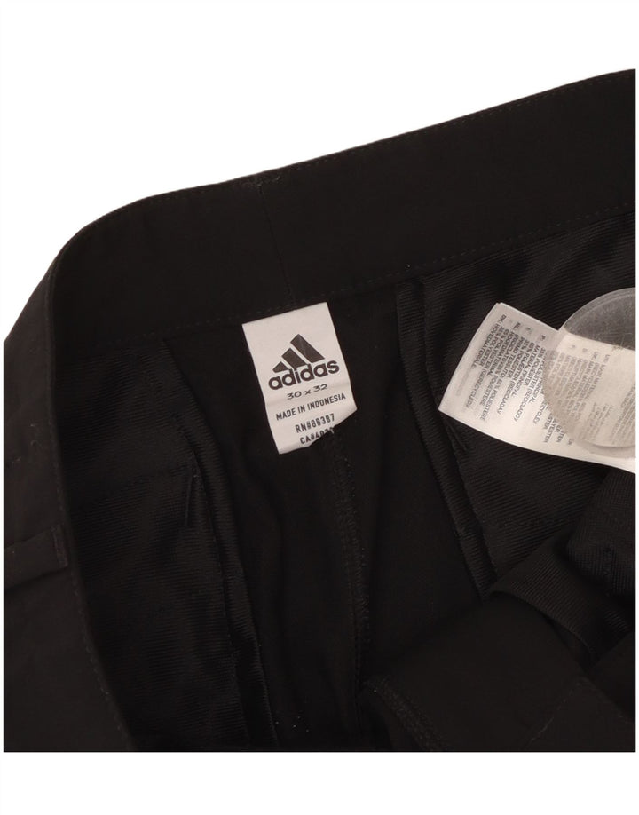 Pantaloni chino subțiri pentru bărbați Adidas W30 L32 poliester negru
