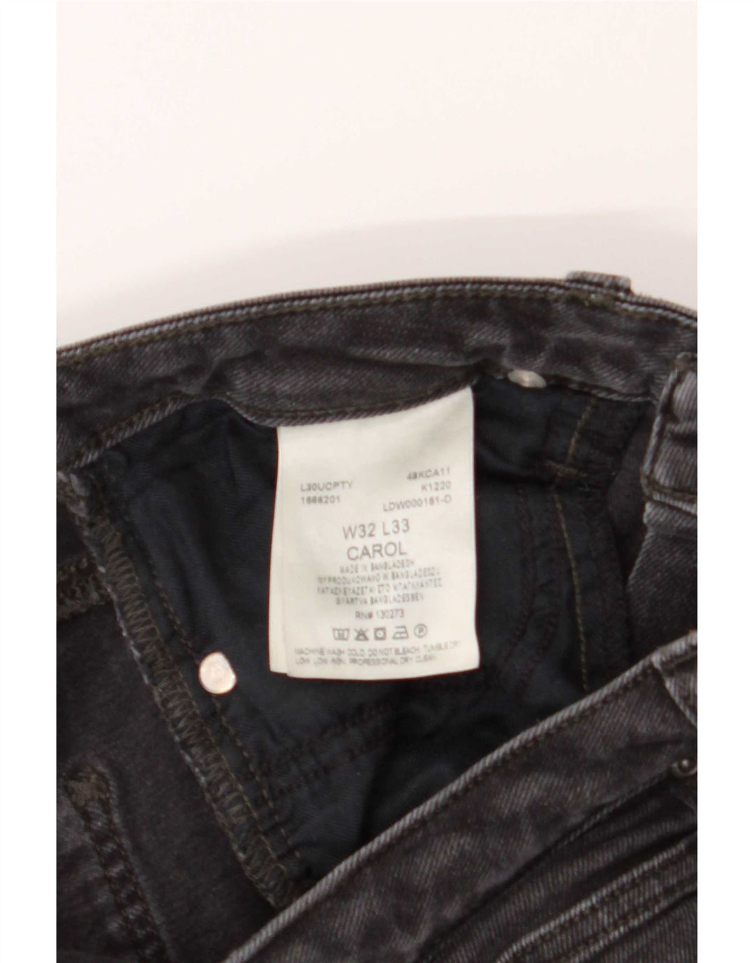 Blugi drepti pentru femei Lee Carol W32 L26 bumbac gri