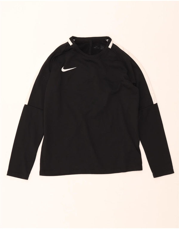 NIKE Băieți Dri Fit Top cu mânecă lungă 12-13 ani, mare, negru, colorblock