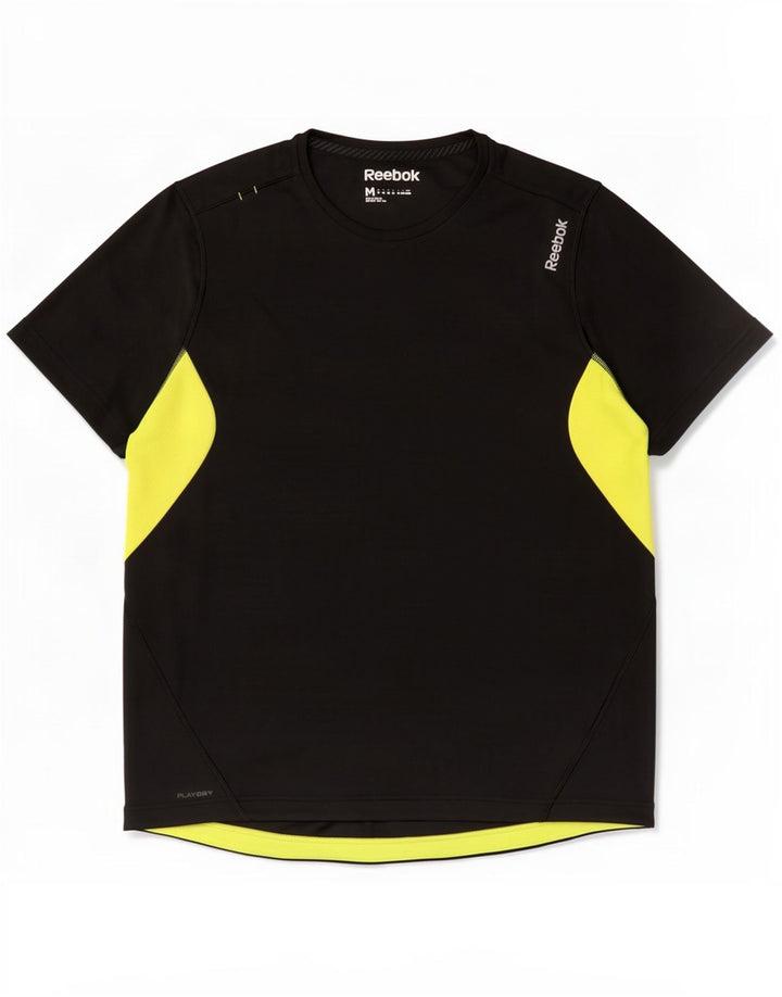 Tricou pentru bărbați Reebok Top Mediu Negru Poliester Colorblock