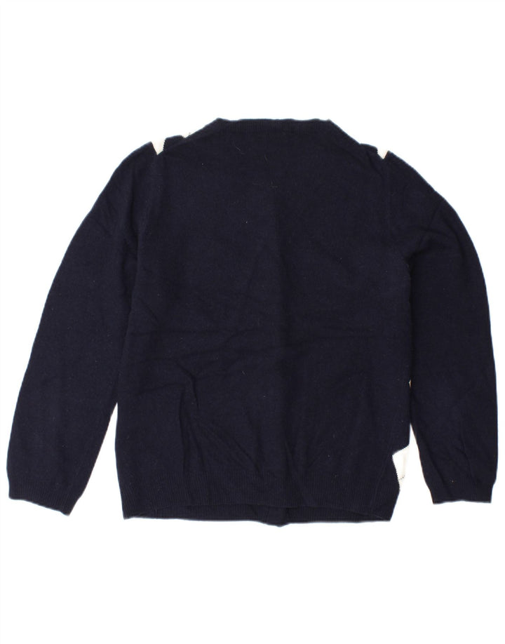 Pulover cardigan pentru bărbați J. CREW UK 6 XS bleumarin Argyle/Diamond