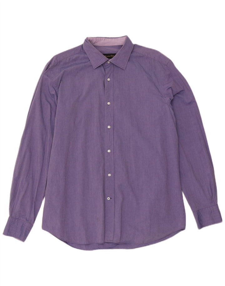 Cămașă pentru bărbați Massimo Dutti Slim Fit XL Vichy violet