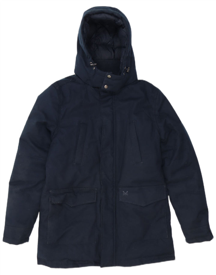 Crew Clothing Jachetă căptușită cu glugă pentru bărbați UK 36 Poliester bleumarin mic