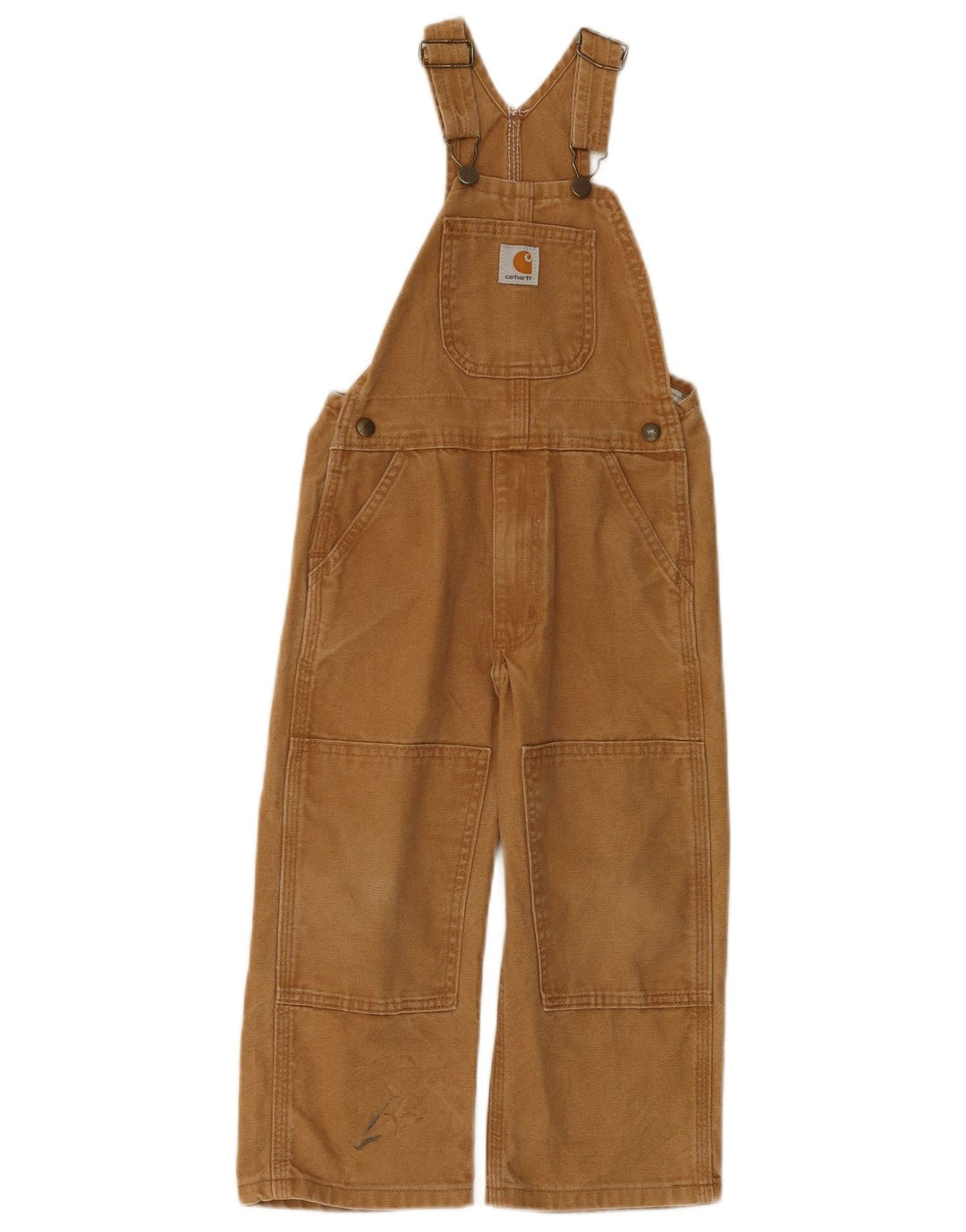 CARHARTT Pantaloni Salopete Băieți 4-5 Ani W24 L16 Bej Bumbac