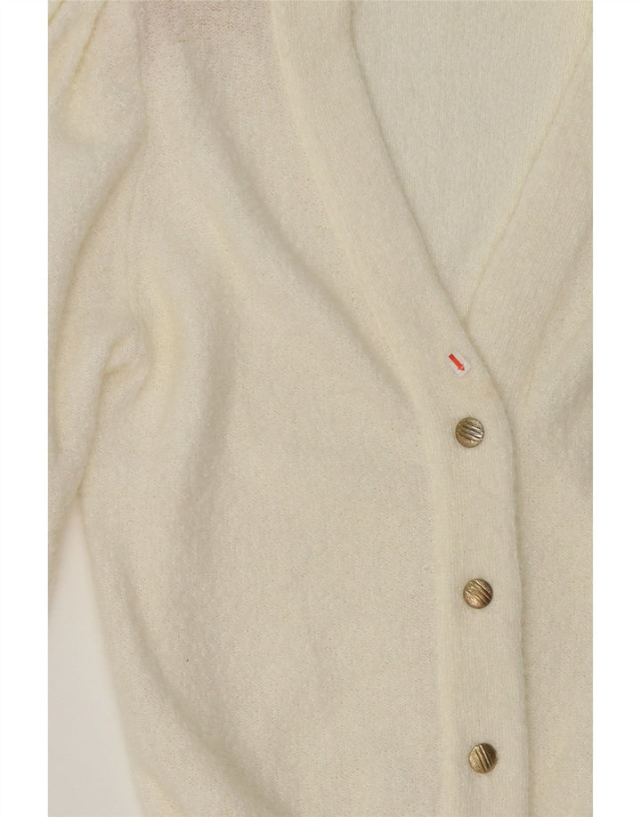 MIRAGE Womens Cardigan Sweater UK 12 Medium White Vintage Mirage and Second-Hand Mirage from Messina Hembry 