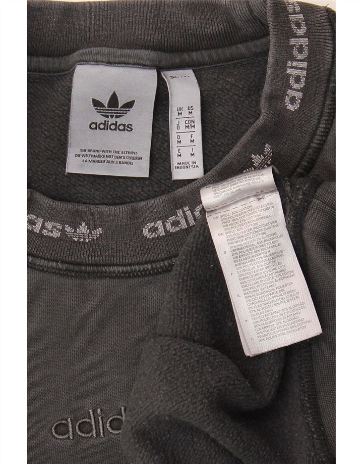 Pulover ADIDAS pentru bărbați, cu grafică largi, bumbac, gri mediu