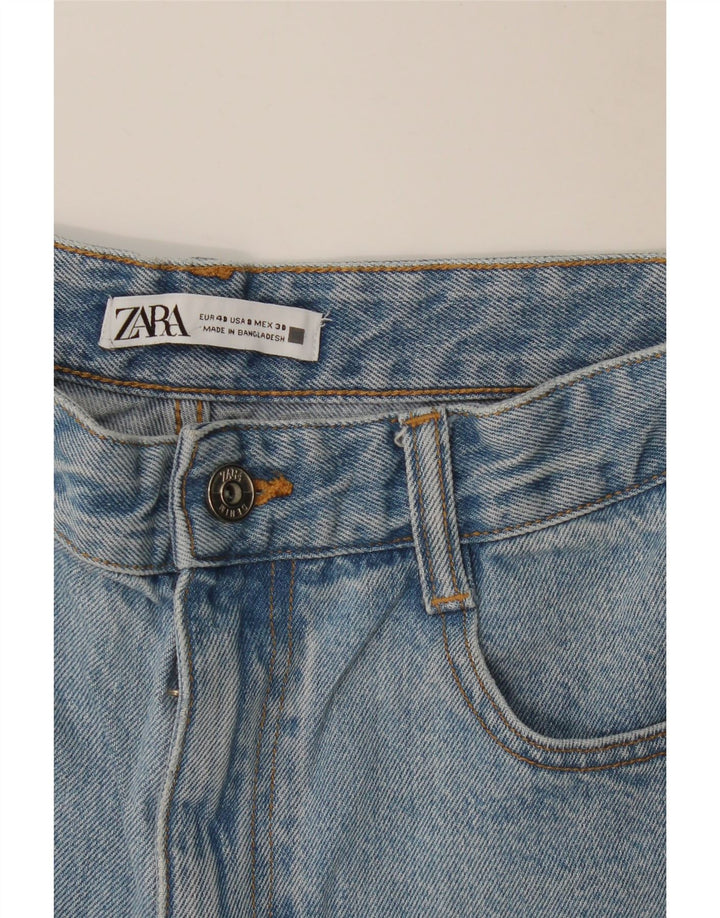Pantaloni scurți din denim cu talie înaltă pentru femei Zara EU 40 Medium W30 Albastru