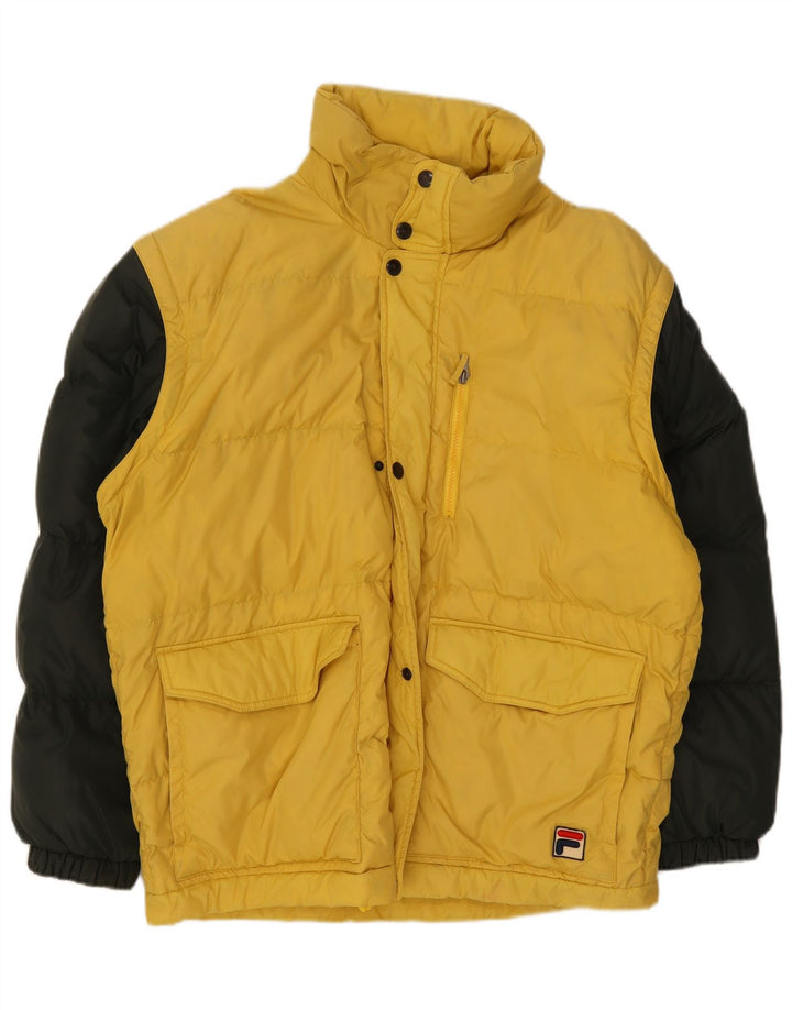 Jachetă căptușită pentru bărbați Fila UK 38 Medium Yellow Colorblock