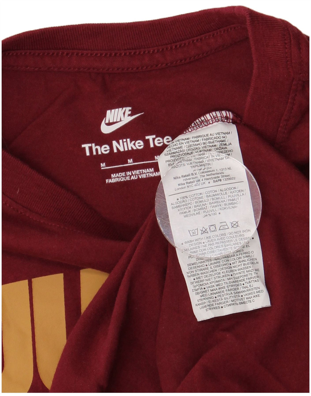 Tricou grafic pentru bărbați NIKE Top Medium Burgundy Bumbac