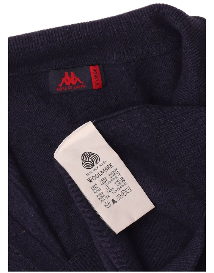 Pulover cardigan pentru bărbați Kappa XL Lână virgină bleumarin