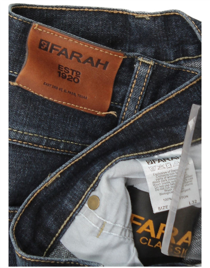 Blugi Farah Bărbați Drepți L36 L32 Bumbac Bleumarin