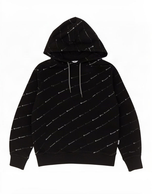 Pulover cu glugă cu grafic pentru femei Champion UK 10 Bumbac negru mic