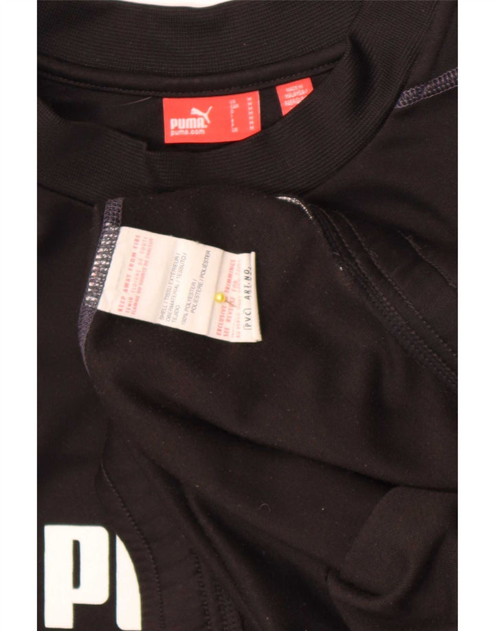 Pulover cu grafică Puma pentru bărbați, poliester mediu negru