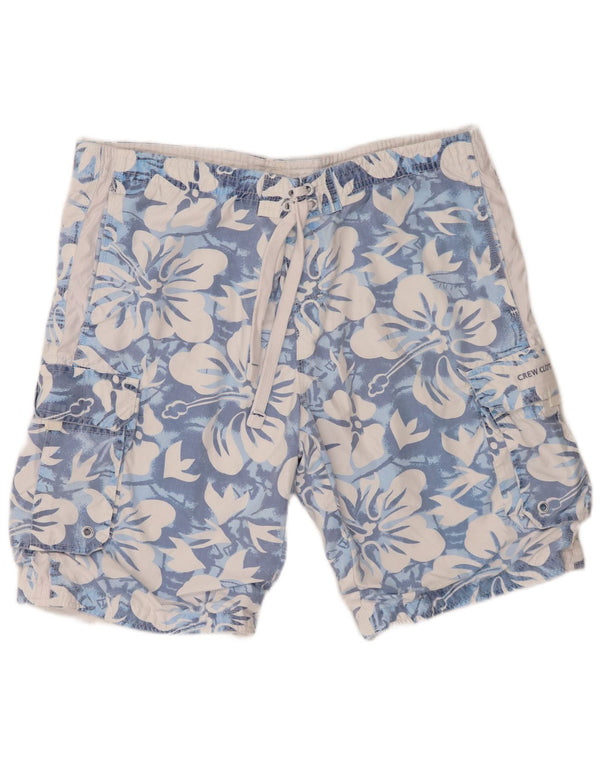 Crew Clothing Pantaloni scurți de înot pentru bărbați XL W38 Blue Floral Poliester