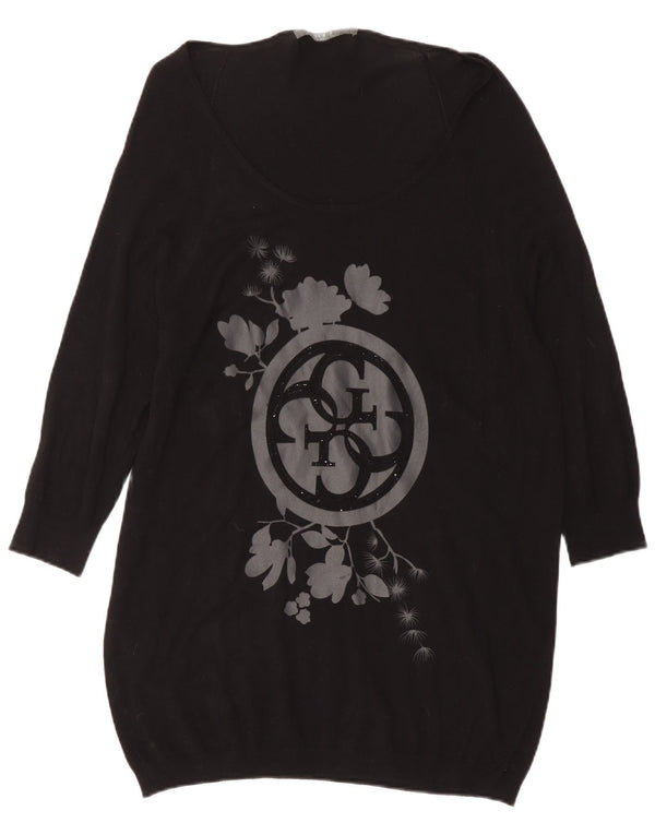 Rochie cu salopetă grafică Guess pentru femei UK 14, mare, neagră, florală