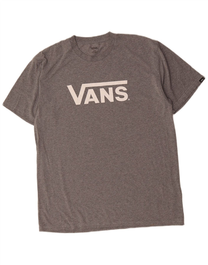 Tricou grafic Vans pentru bărbați Top mare din bumbac gri
