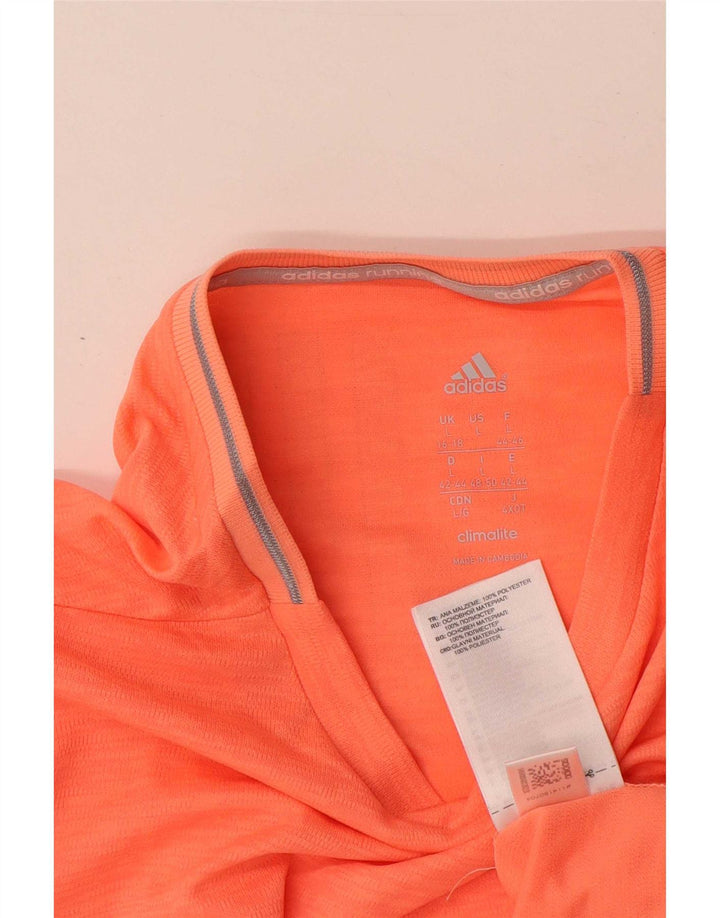 Adidas Climalite Top cu mânecă lungă pentru femei Marea Britanie 16/18 Poliester portocaliu mare