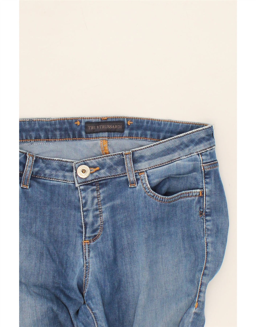 TRUSSARDI Womens Skinny Jeans W30 L31 Blue Vintage Trussardi and Second-Hand Trussardi from Messina Hembry 