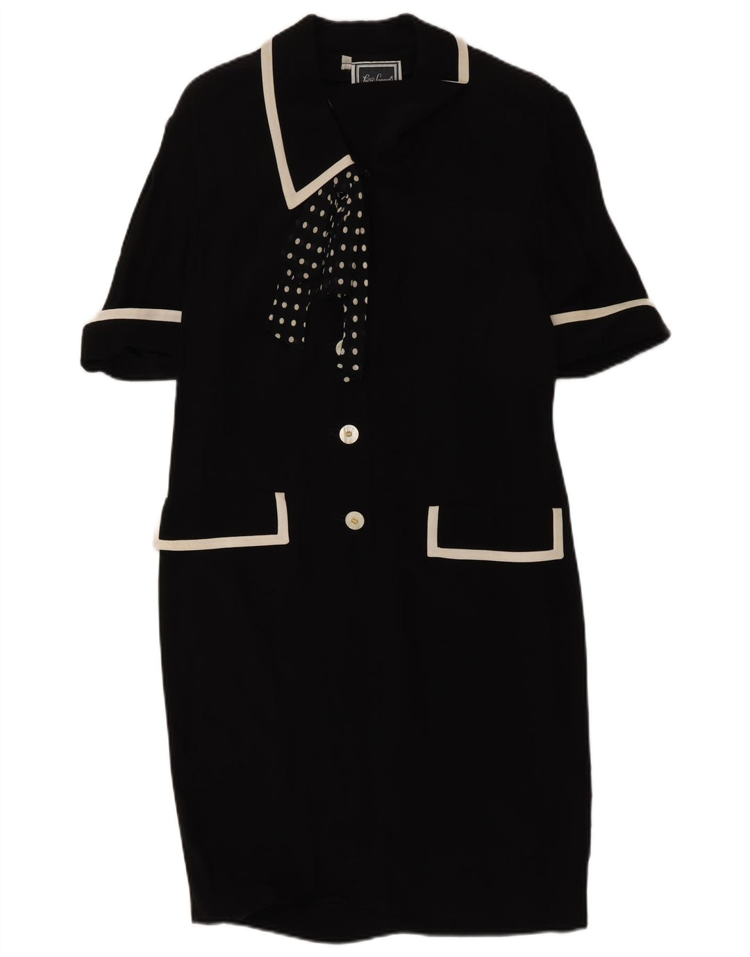 Rochie cămașă cu cravată în față pentru femei Luisa Spagnoli IT 42 Medium Black