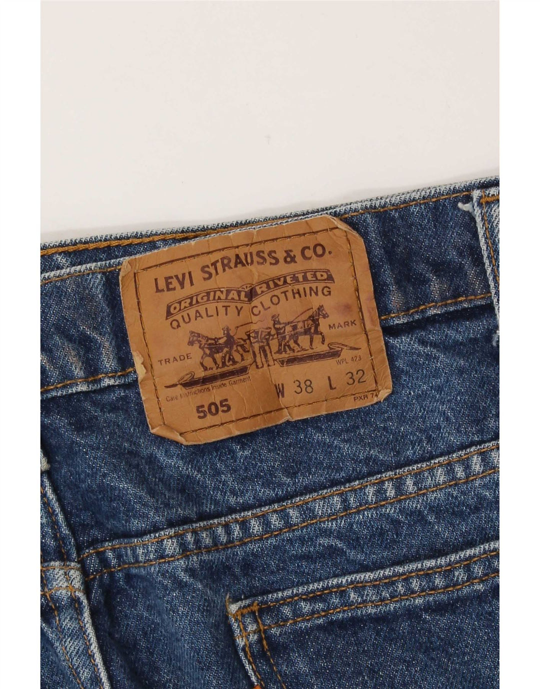 Blugi drepti pentru bărbați Levi's 505 W38 L30 albastru
