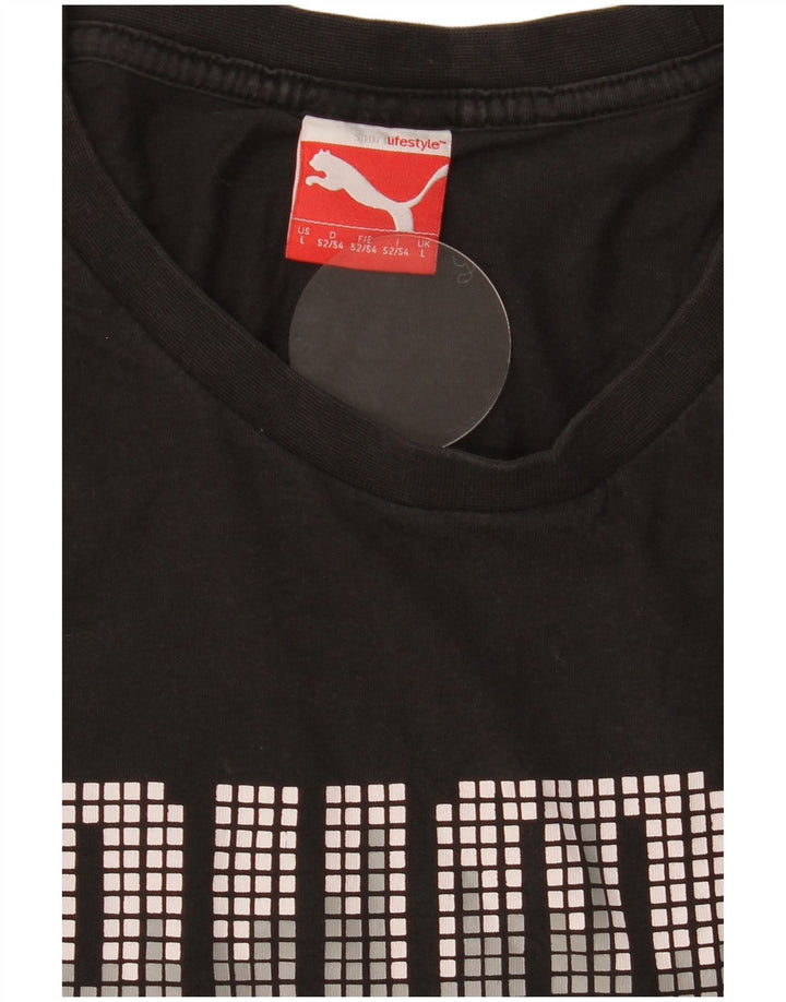 Tricou grafic PUMA pentru bărbați Top mare negru