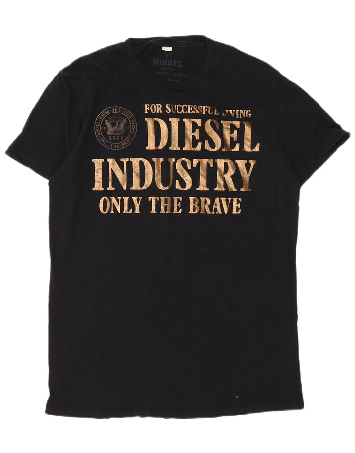 Tricou grafic pentru bărbați Diesel Top Mediu Negru
