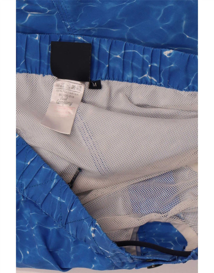 Pantaloni scurți de înot pentru bărbați Best Company, poliester cu vopsea cravată, albastru mediu