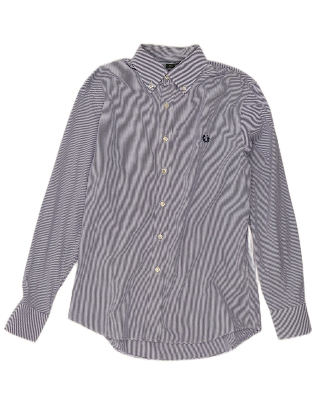 Cămașă pentru bărbați Fred Perry Slim Fit, bumbac cu dungi albastre medii, clasică