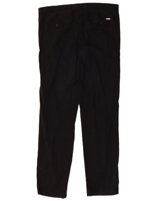 Pantaloni chino drepți pentru bărbați Hugo Boss L36 L33 Bumbac bleumarin
