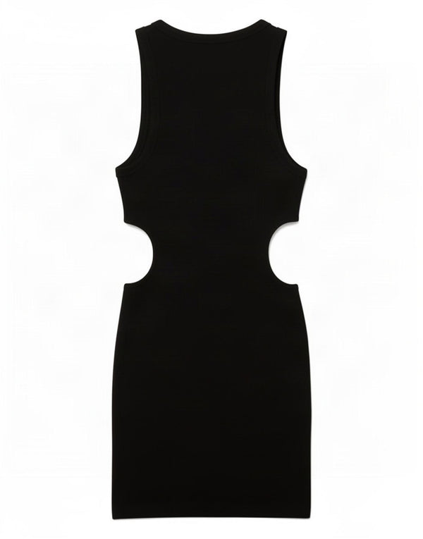 Rochie bodycon fără mâneci pentru femei Zara UK 12 bumbac mediu negru