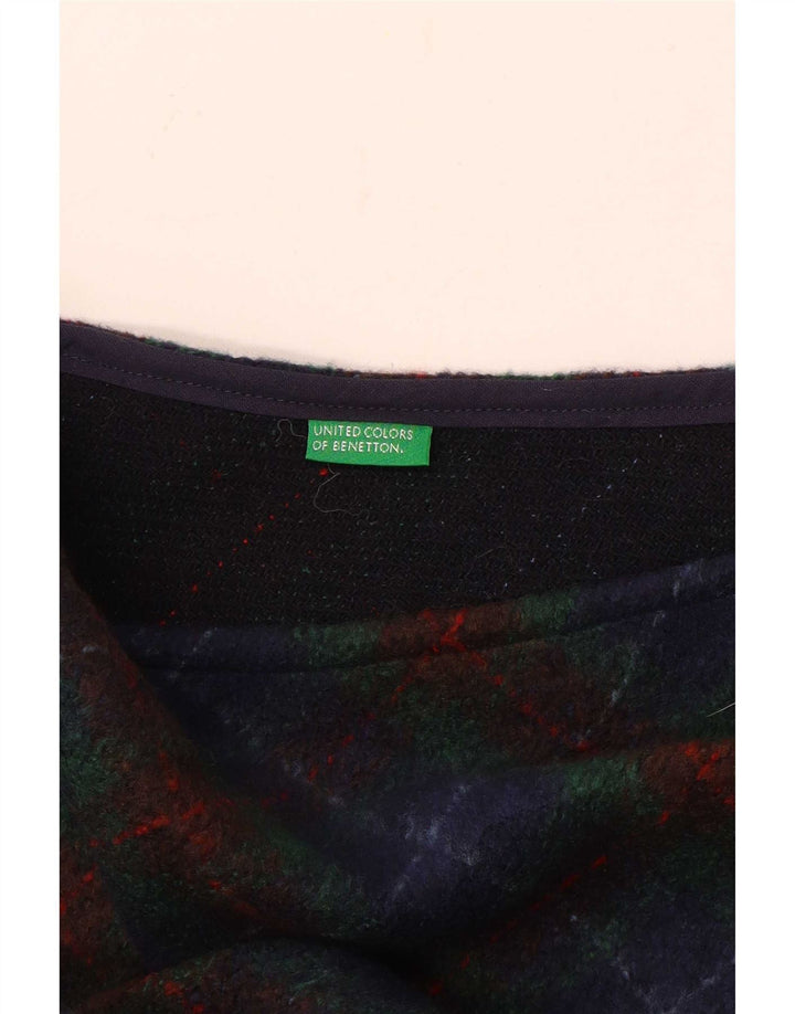 Fusta Maxi Femei Benetton W28 Medium Blue Check