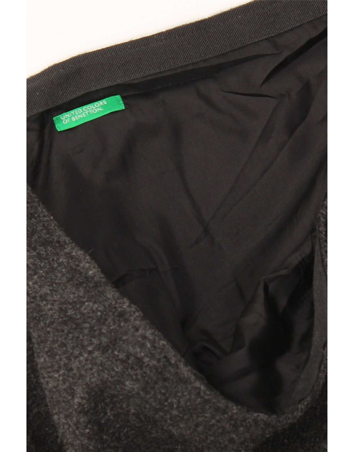 Fustă A-Line pentru femei Benetton W32, mare, gri, colorblock