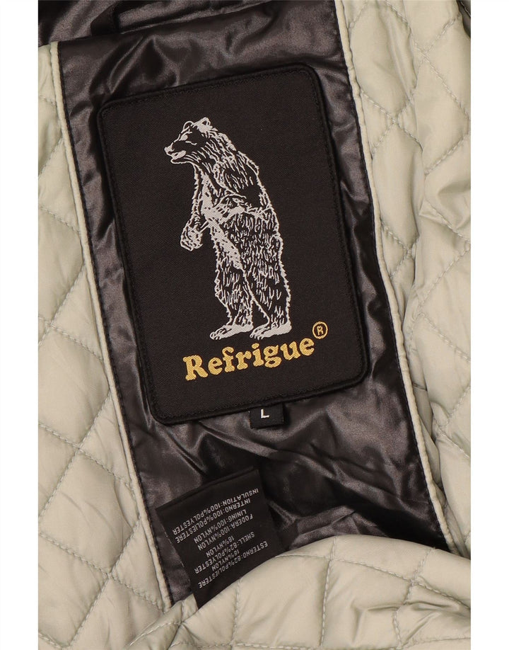 Jachetă Bomber Căptușită pentru bărbați Refrigue UK 40 Poliester negru mare