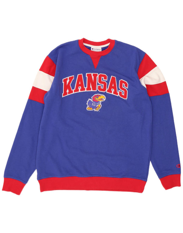 Pulover pentru bărbați Champion Kansas Graphic Pulover mare albastru Colorblock
