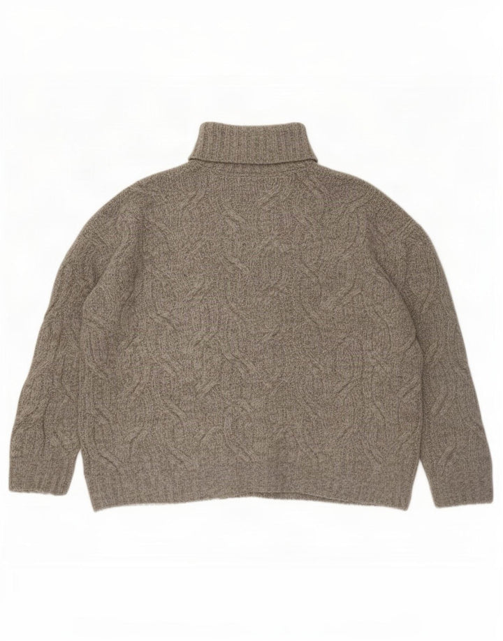 Marks & Spencer Pulover supradimensionat pentru femei cu gât rulat, UK 16, mare, gri