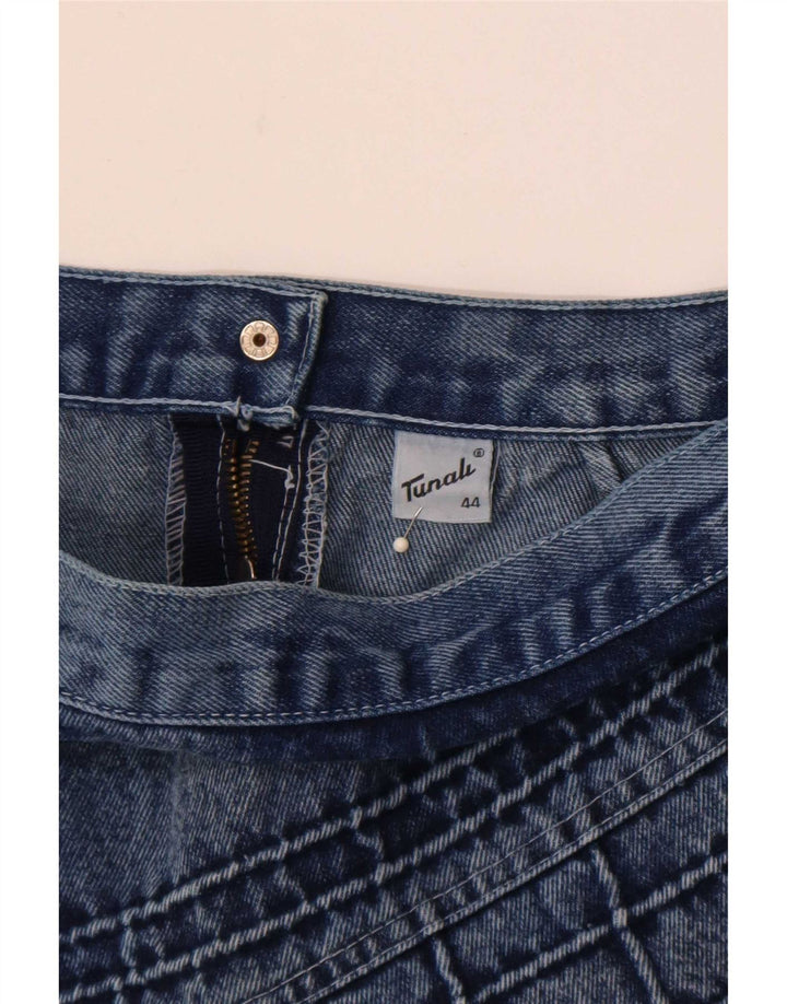 Fusta Mini Denim Vintage Femei IT 44 Medium W30 Bumbac Albastru