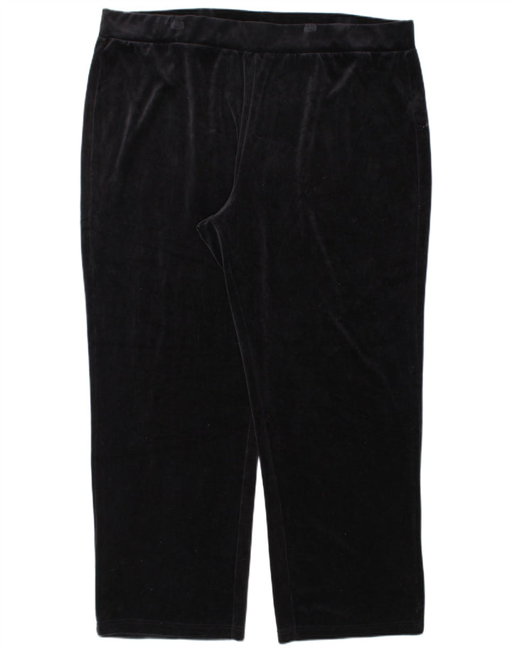 Pantaloni de trening din velur RALPH LAUREN UK 22 3XL Bumbac negru