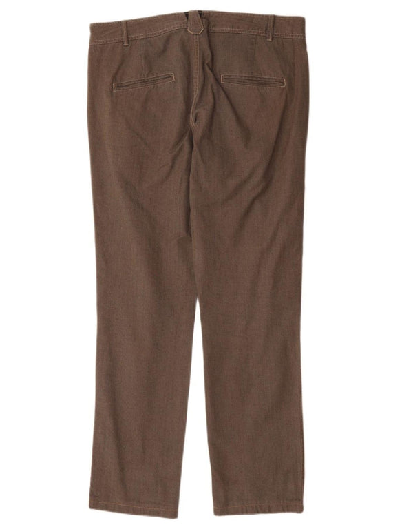 Pantaloni chino drepți pentru bărbați Zara EU 42 Large W32 L31 Brown Herringbone
