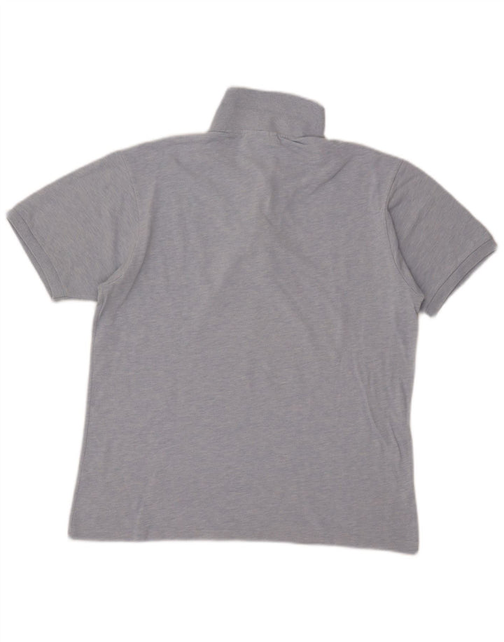 Tricou polo Lacoste pentru bărbați, cu ajustare clasică, mărimea 4, bumbac cu pete albastru mediu