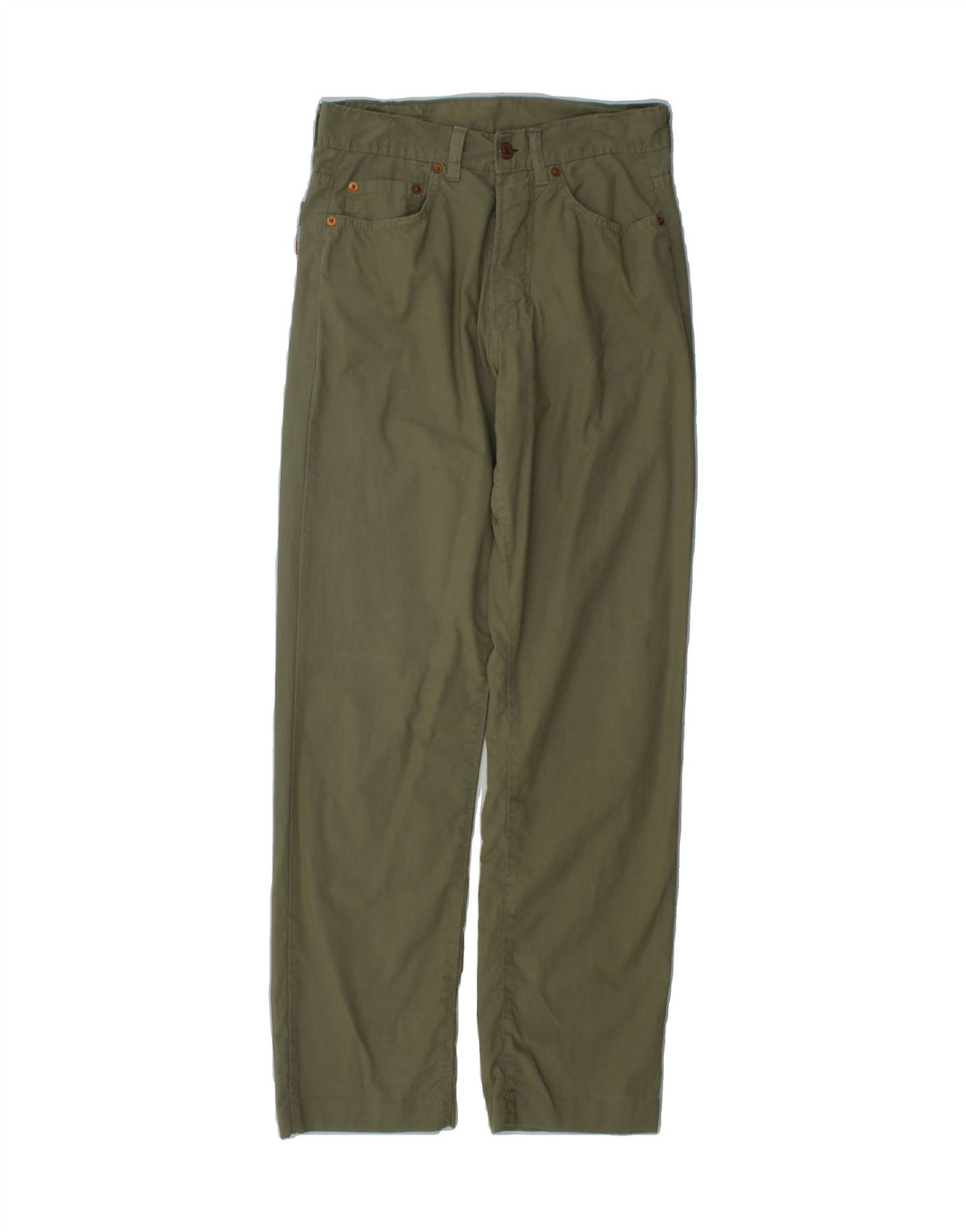 CARRERA Womens High Waist Casual Trousers W29 L30 Khaki Cotton Vintage Carrera and Second-Hand Carrera from Messina Hembry 