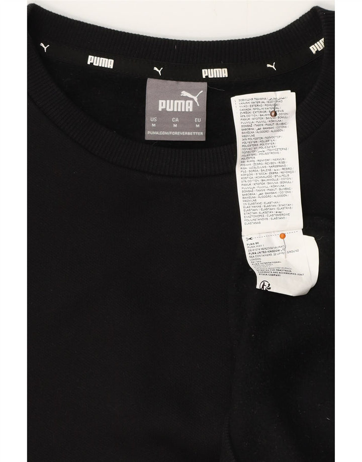 Pulover PUMA pentru bărbați, bumbac mediu negru