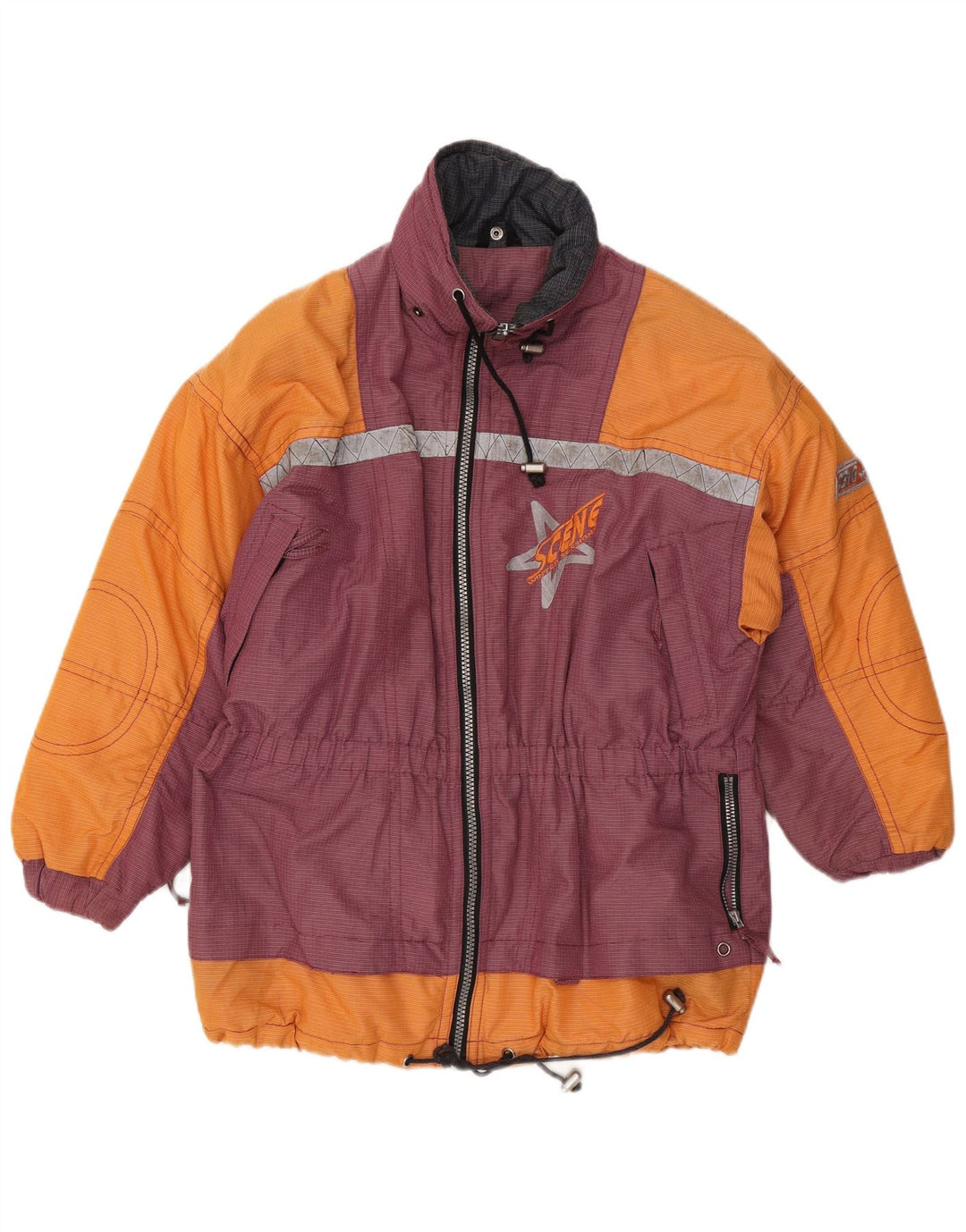 Jachetă de schi pentru bărbați C&A UK 36 Mic portocaliu Colorblock Nylon